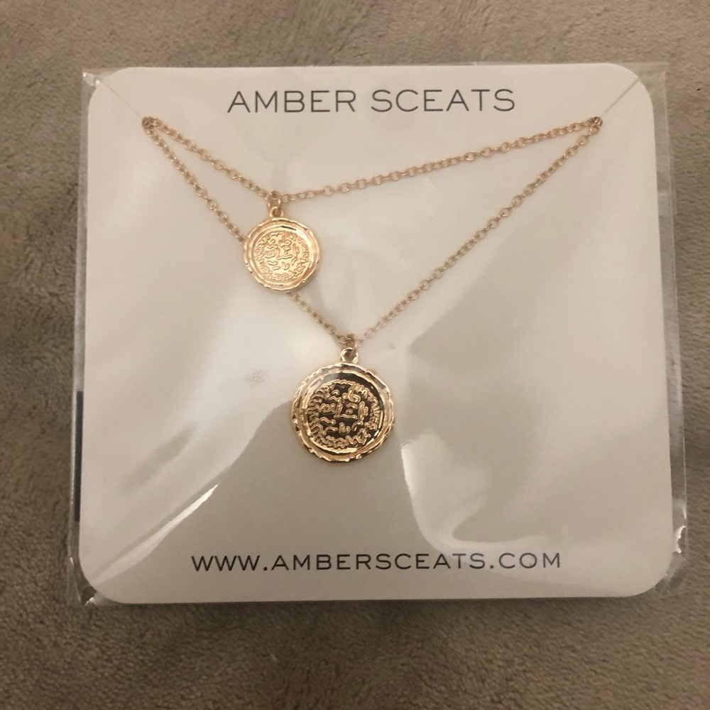 Amber Sceats double coin necklace